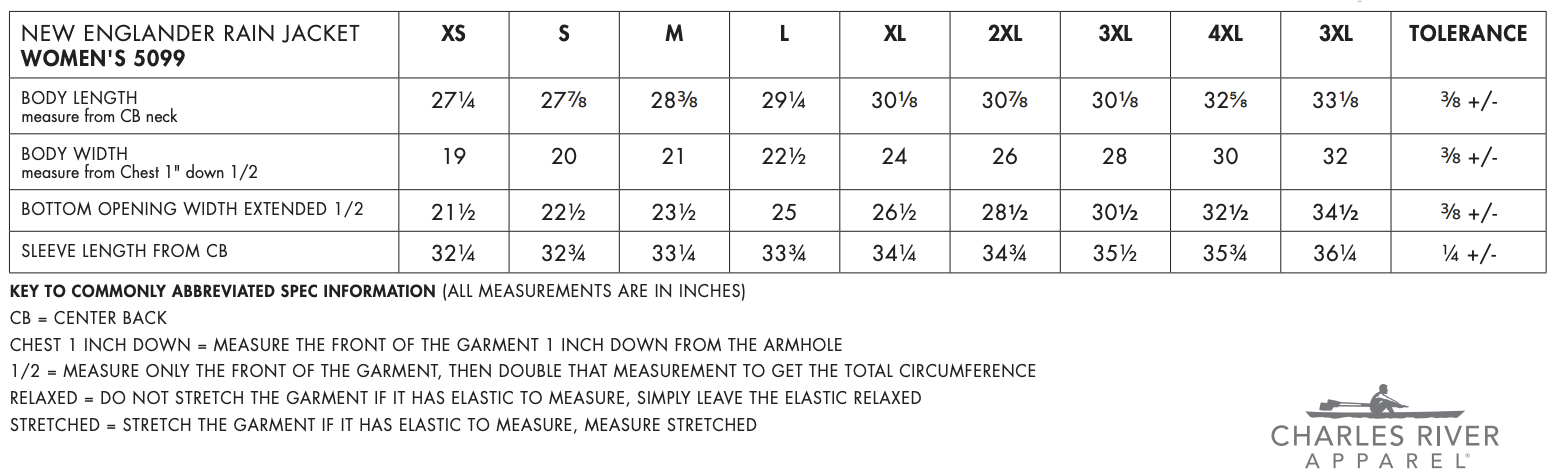 Sizing Chart