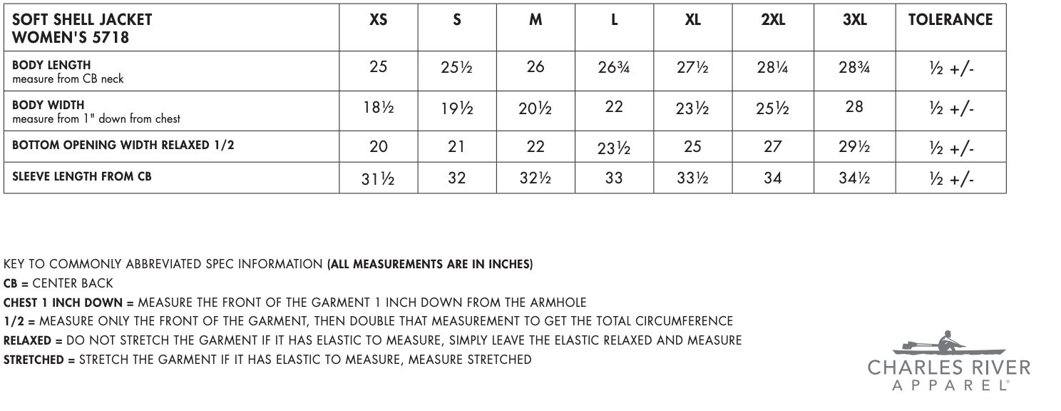 Sizing Chart