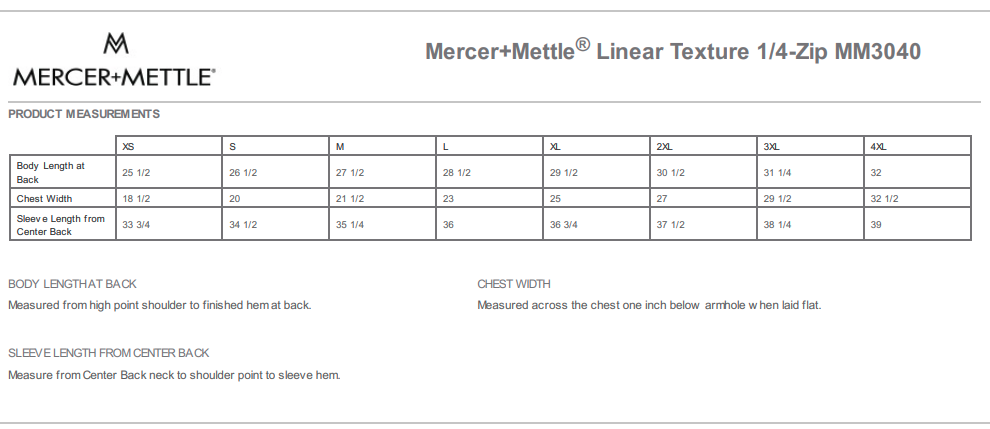 Sizing Chart