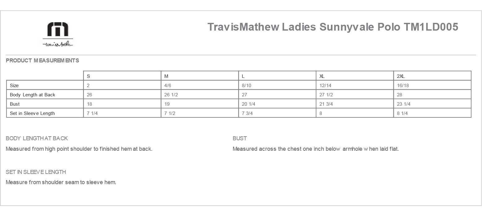 Sizing Chart